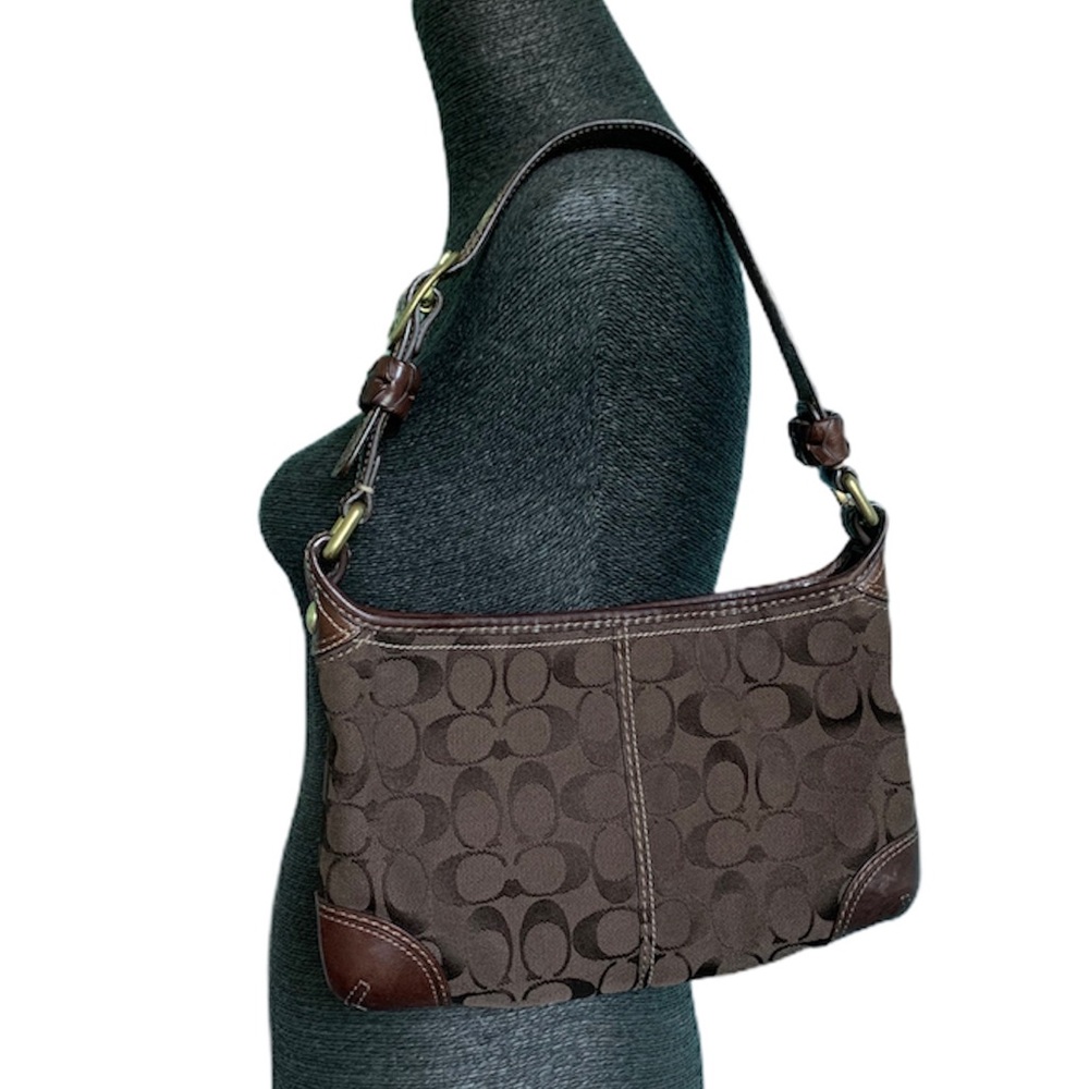 Coach brown Signature canvas Bleeker shoulder bag